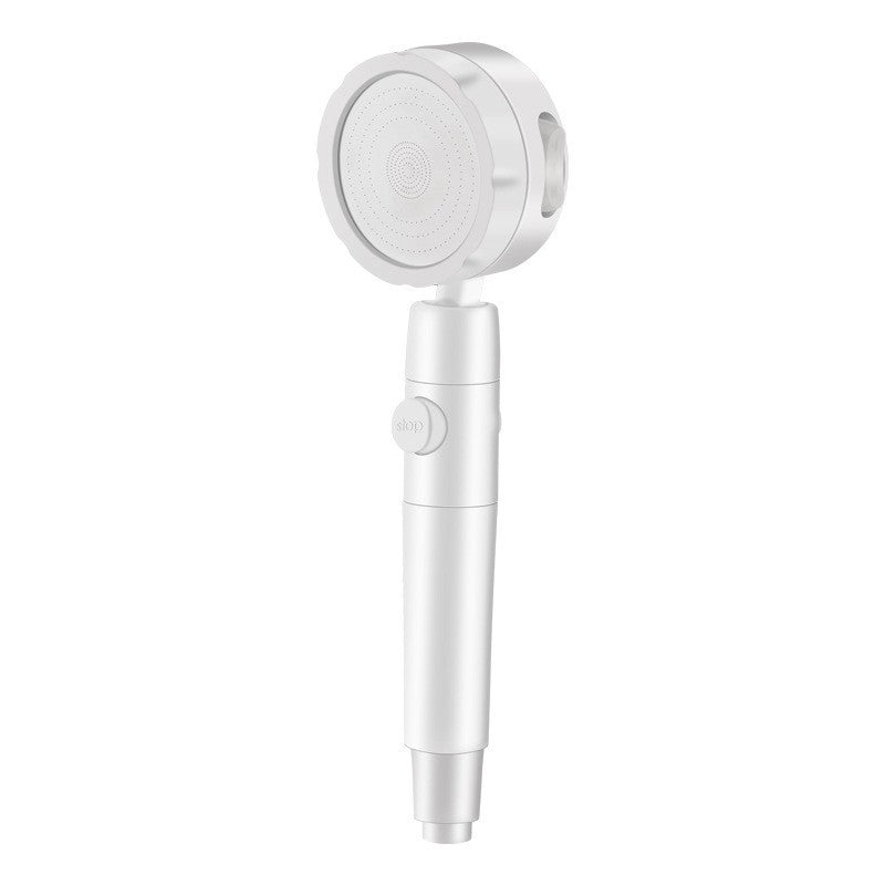 Adjustable Water Flow Showerhead Solid Color 3 Settings Round Handheld Shower