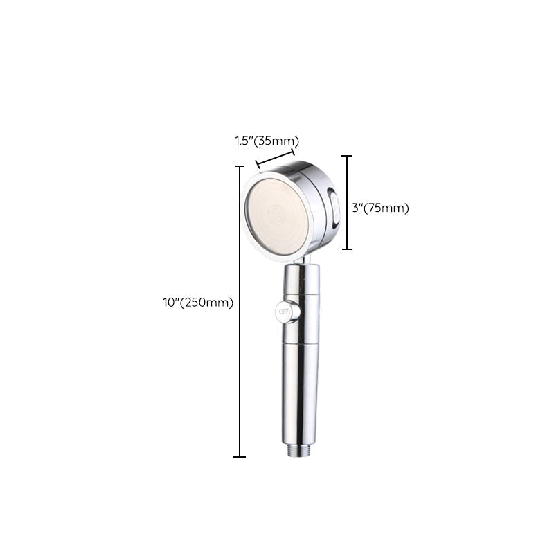 Adjustable Water Flow Showerhead Solid Color 3 Settings Round Handheld Shower