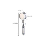 Adjustable Water Flow Showerhead Solid Color 3 Settings Round Handheld Shower