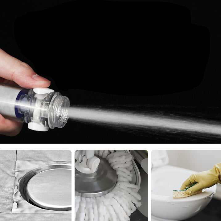 Silver Hand Shower Standard Round Showerhead Combo
