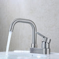 304 stainless steel center faucet bathroom single handle hot and cold sink faucet