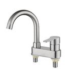 304 stainless steel center faucet bathroom single handle hot and cold sink faucet