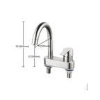 304 stainless steel center faucet bathroom single handle hot and cold sink faucet