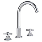 Goose Neck Bathroom Basin Faucet 2 Handles Hot and Cold Water Basin Faucet with Drain