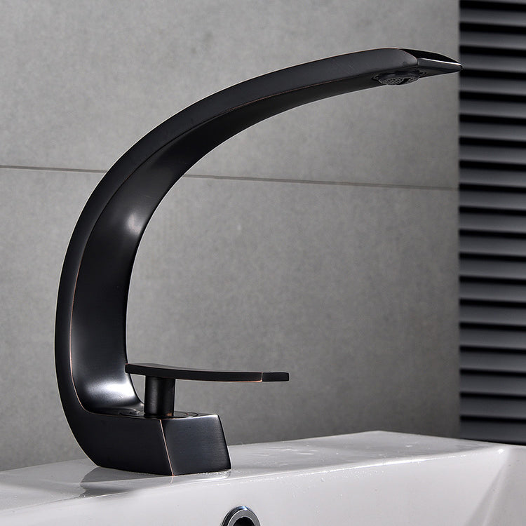 Waterfall Spout Widespread Faucet Modern Lever Handles Faucet