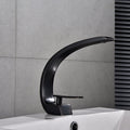 Waterfall Spout Widespread Faucet Modern Lever Handles Faucet