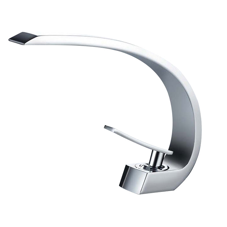 Waterfall Spout Widespread Faucet Modern Lever Handles Faucet