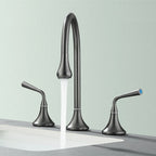 Double Handle Tub Spout Deck Mounted High Arc Brass Modern Roman Tub Spout