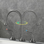 Double Handle Tub Spout Deck Mounted High Arc Brass Modern Roman Tub Spout