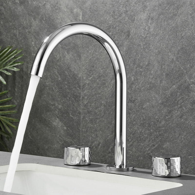Double Handle Tub Spout Deck Mounted High Arc Brass Modern Roman Tub Spout
