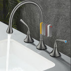 Double Handle Tub Spout Deck Mounted High Arc Brass Modern Roman Tub Spout