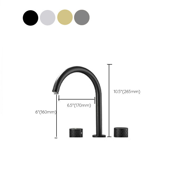 Double Handle Tub Spout Deck Mounted High Arc Brass Modern Roman Tub Spout