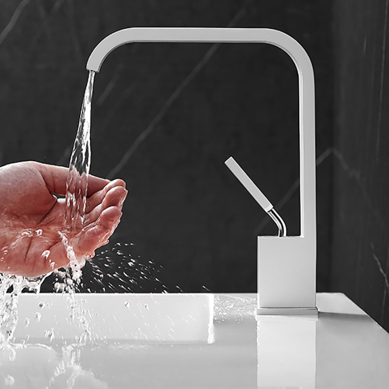 Waterfall Spout Widespread Sink Faucet Modern Metal Widespread Sink Faucet