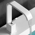 Waterfall Spout Widespread Sink Faucet Modern Metal Widespread Sink Faucet