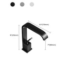 Waterfall Spout Widespread Sink Faucet Modern Metal Widespread Sink Faucet