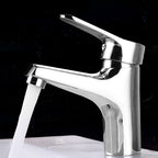 Modern Brass Bathroom Sink Faucet Round Lever Handles Sink Faucet