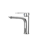 Modern Brass Bathroom Sink Faucet Round Lever Handles Sink Faucet