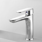 Modern Brass Bathroom Sink Faucet Round Lever Handles Sink Faucet