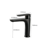 Modern Brass Bathroom Sink Faucet Round Lever Handles Sink Faucet