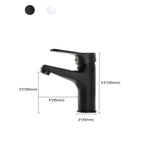 Modern Brass Bathroom Sink Faucet Round Lever Handles Sink Faucet