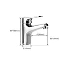 Modern Brass Bathroom Sink Faucet Round Lever Handles Sink Faucet