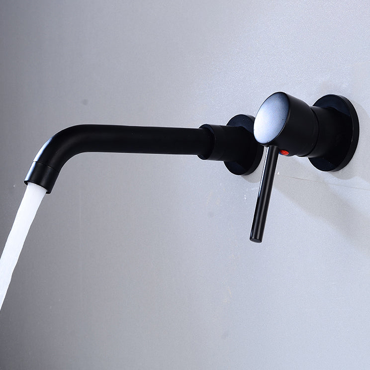 Lever handles Wall-mounted bathroom faucet High-arch sink faucet