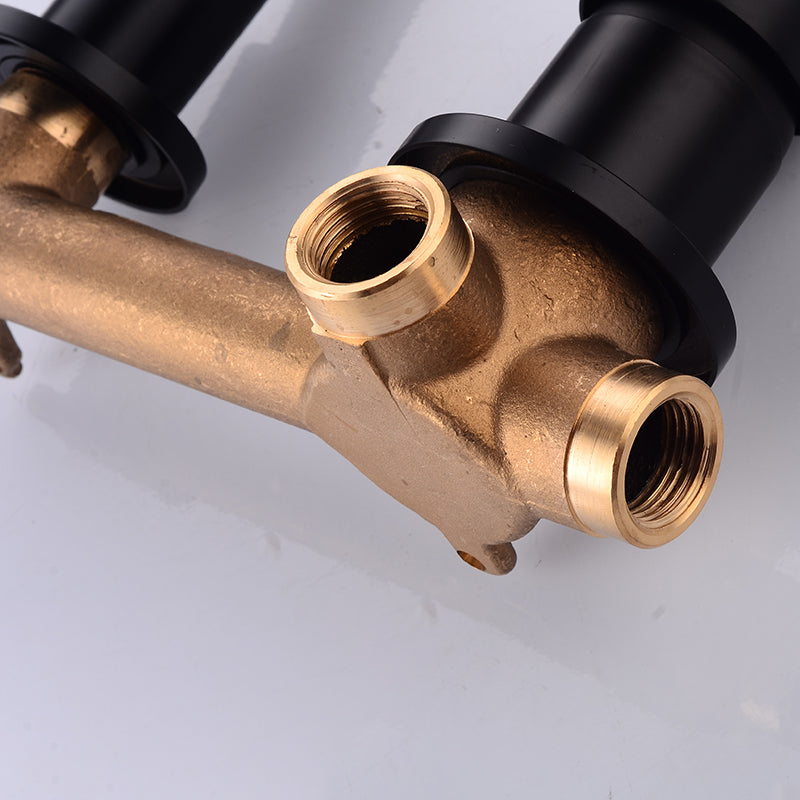 Lever handles Wall-mounted bathroom faucet High-arch sink faucet