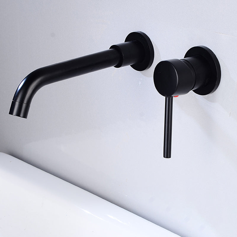 Lever handles Wall-mounted bathroom faucet High-arch sink faucet