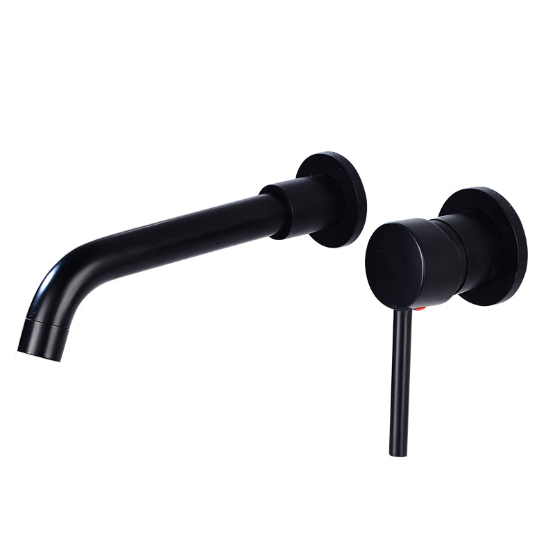 Lever handles Wall-mounted bathroom faucet High-arch sink faucet