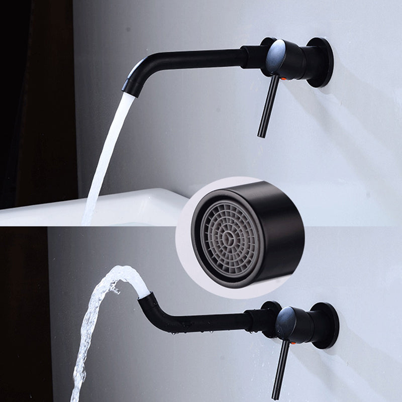 Lever handles Wall-mounted bathroom faucet High-arch sink faucet