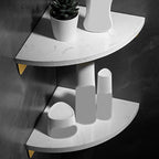 Marble 2-piece Bathroom Accessory Set Brushed Metal Bathroom Shelf