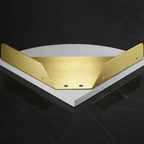 Marble 2-piece Bathroom Accessory Set Brushed Metal Bathroom Shelf