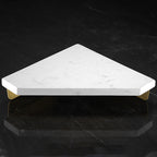 Marble 2-piece Bathroom Accessory Set Brushed Metal Bathroom Shelf