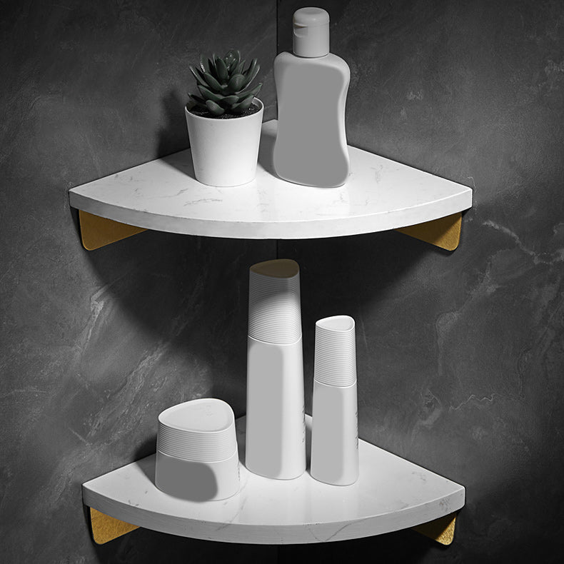 Aluminum Bathroom Corner Shelf with 31 × 21 cm Surface and 4 cm Height