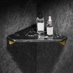 Aluminum Bathroom Corner Shelf with 31 × 21 cm Surface and 4 cm Height