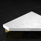 Aluminum Bathroom Corner Shelf with 31 × 21 cm Surface and 4 cm Height