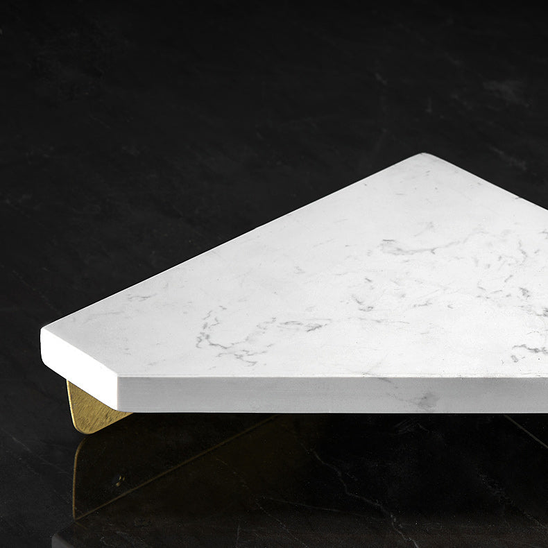 Aluminum Bathroom Corner Shelf with 31 × 21 cm Surface and 4 cm Height