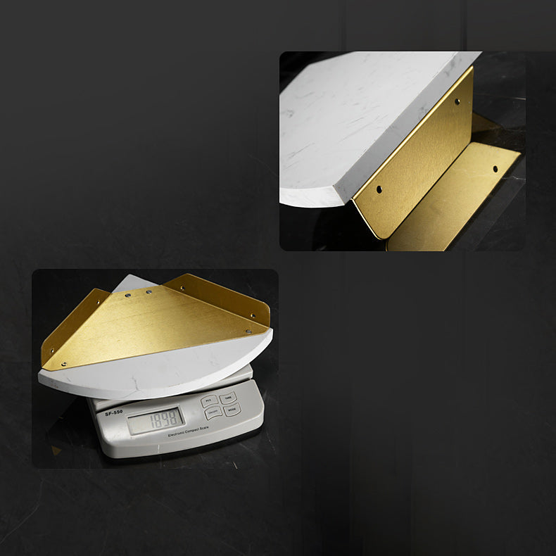 Aluminum Bathroom Corner Shelf with 31 × 21 cm Surface and 4 cm Height
