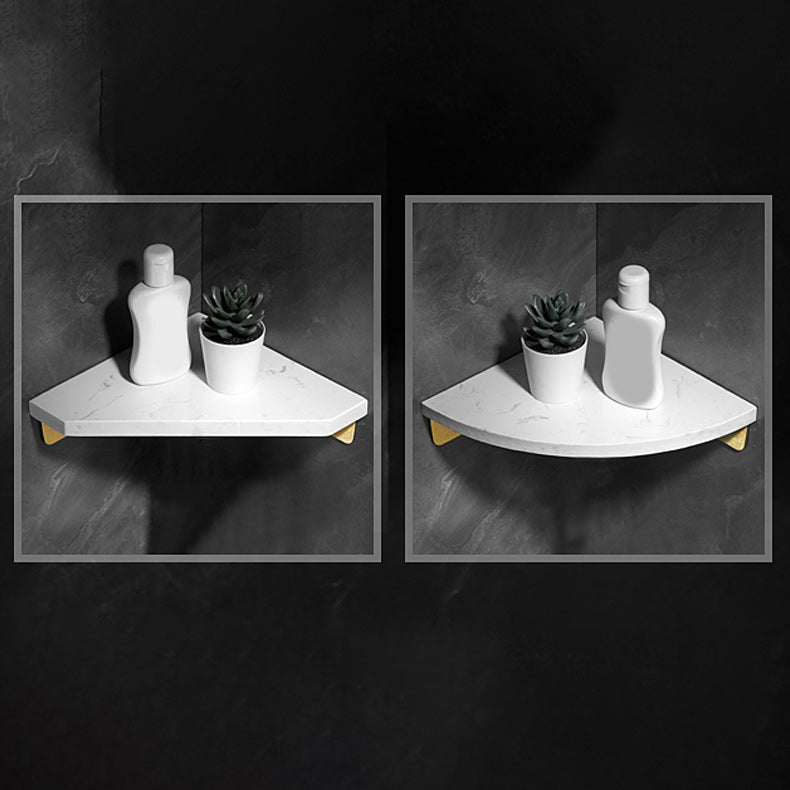 Aluminum Bathroom Corner Shelf with 31 × 21 cm Surface and 4 cm Height