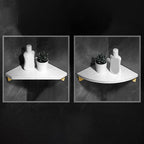 Aluminum Bathroom Corner Shelf with 31 × 21 cm Surface and 4 cm Height