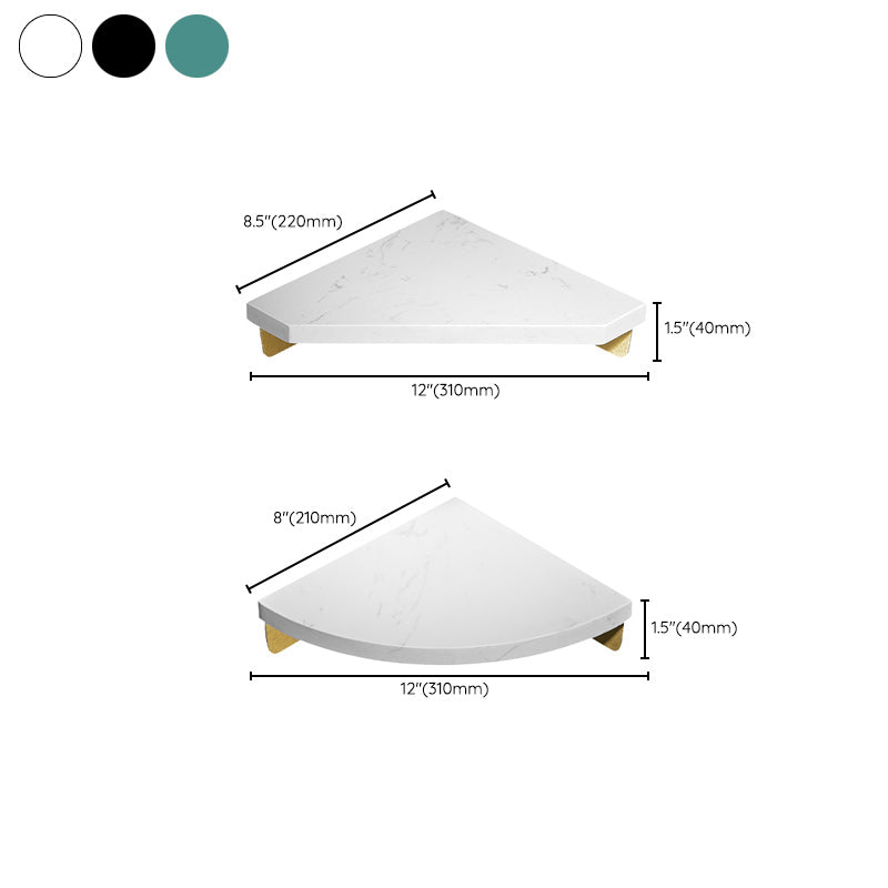 Aluminum Bathroom Corner Shelf with 31 × 21 cm Surface and 4 cm Height