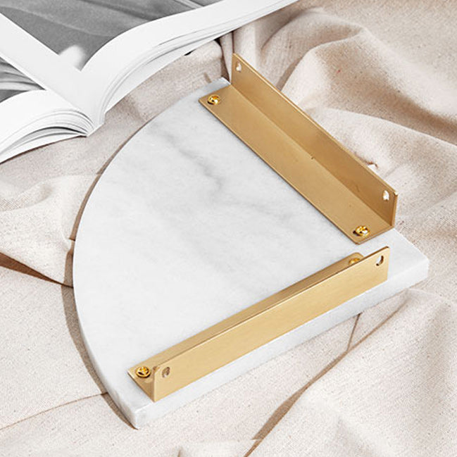 marble bathroom shelf brass bathroom accessory