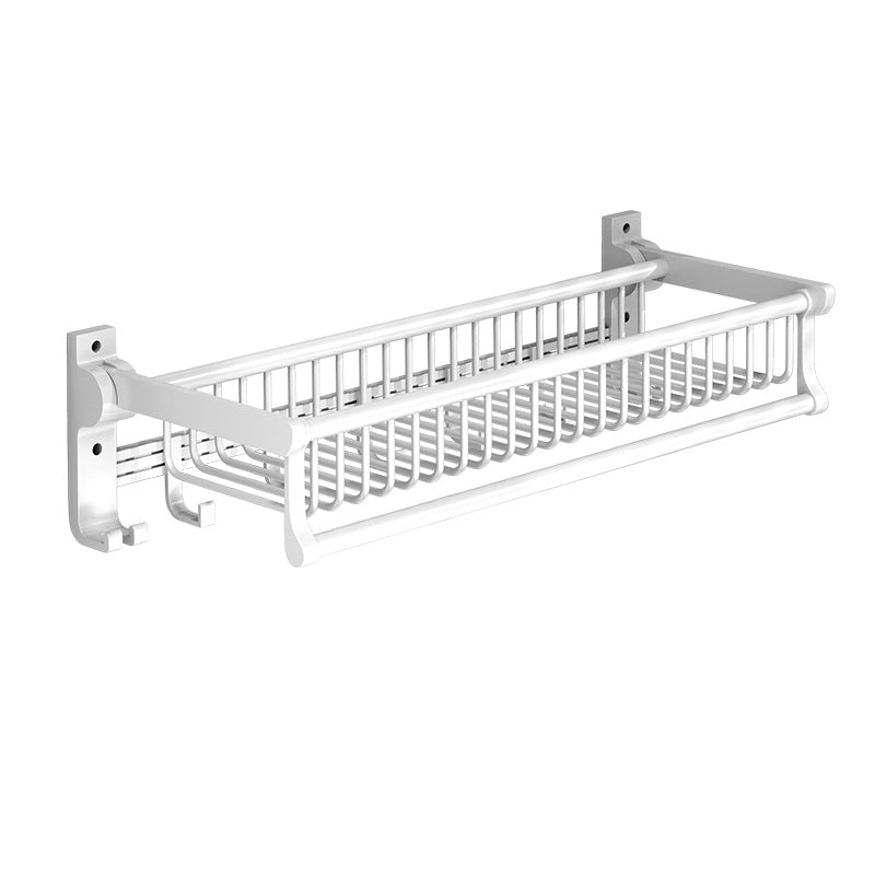 Modern style bathroom accessory set with bathroom shelf/towel rack/toilet brush in white