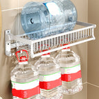 Modern style bathroom accessory set with bathroom shelf/towel rack/toilet brush in white