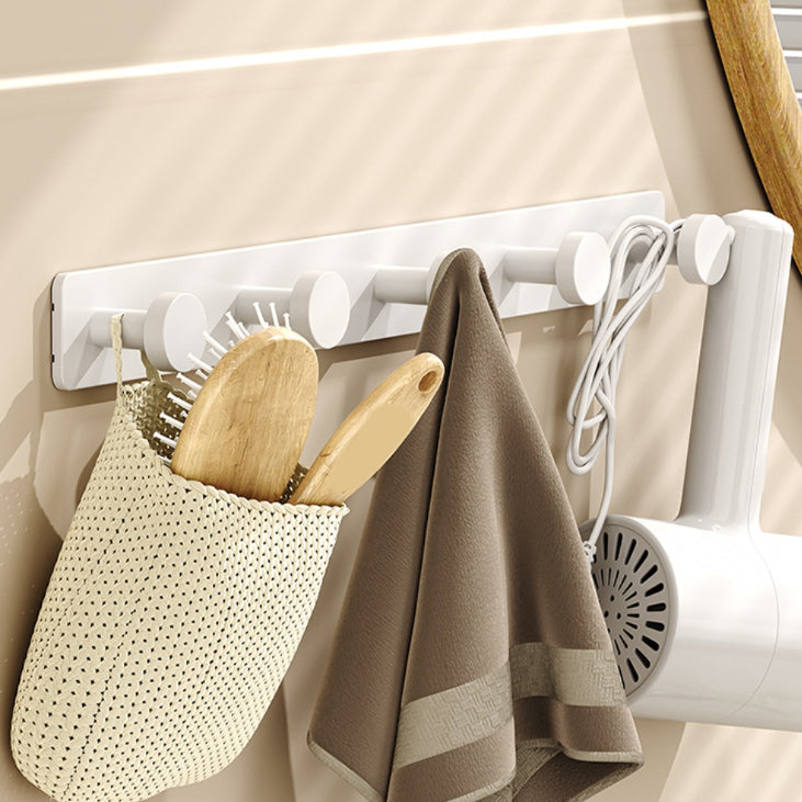 Modern style bathroom accessory set with bathroom shelf/towel rack/toilet brush in white