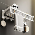 Modern style bathroom accessory set with bathroom shelf/towel rack/toilet brush in white