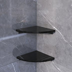 3-piece modern bathroom accessory set marble and metal bathroom shelf