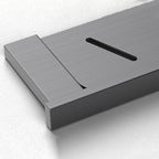 Gray contemporary bathroom accessory set Brushed gray bath shelf/toilet paper holder/towel bar