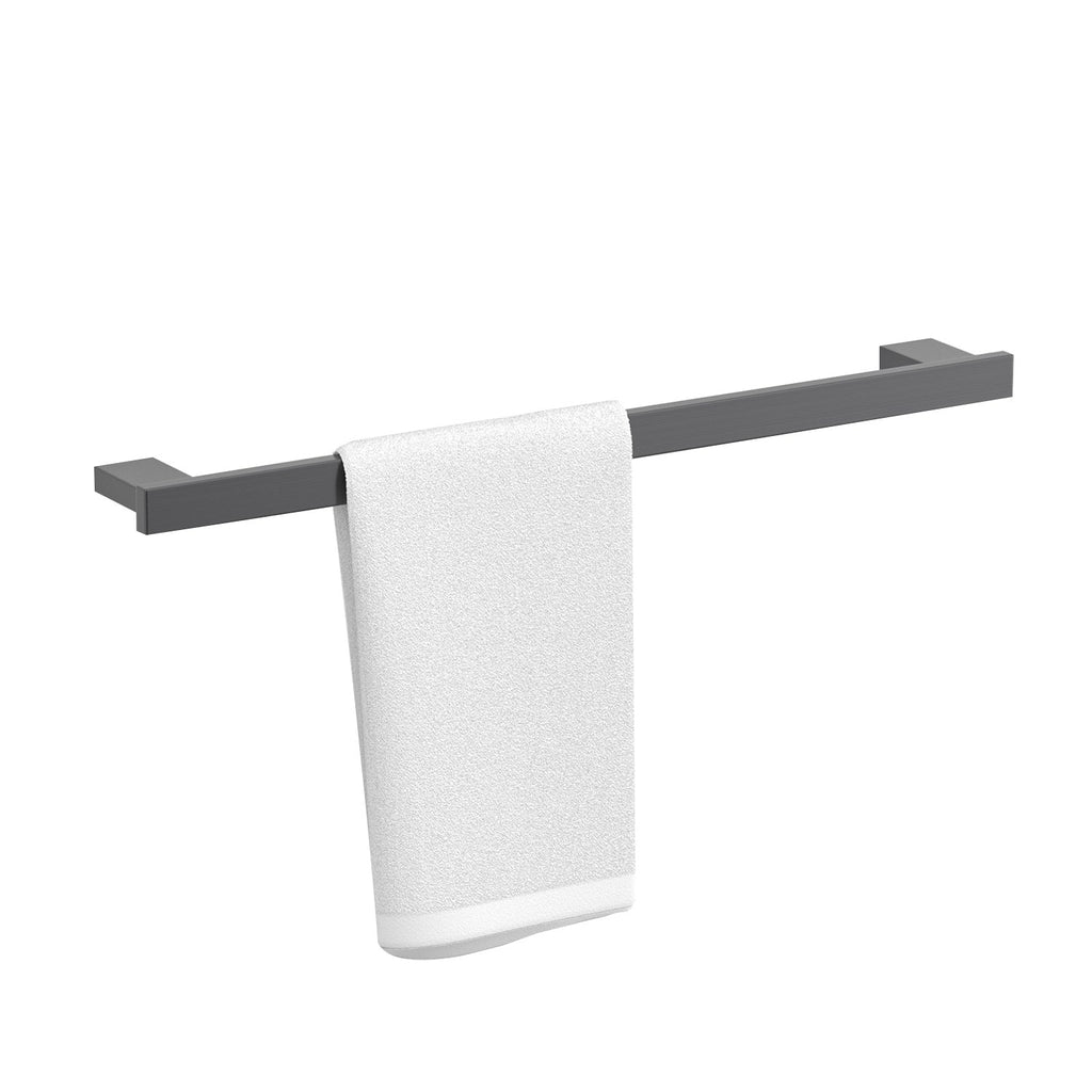 Gray contemporary bathroom accessory set Brushed gray bath shelf/toilet paper holder/towel bar