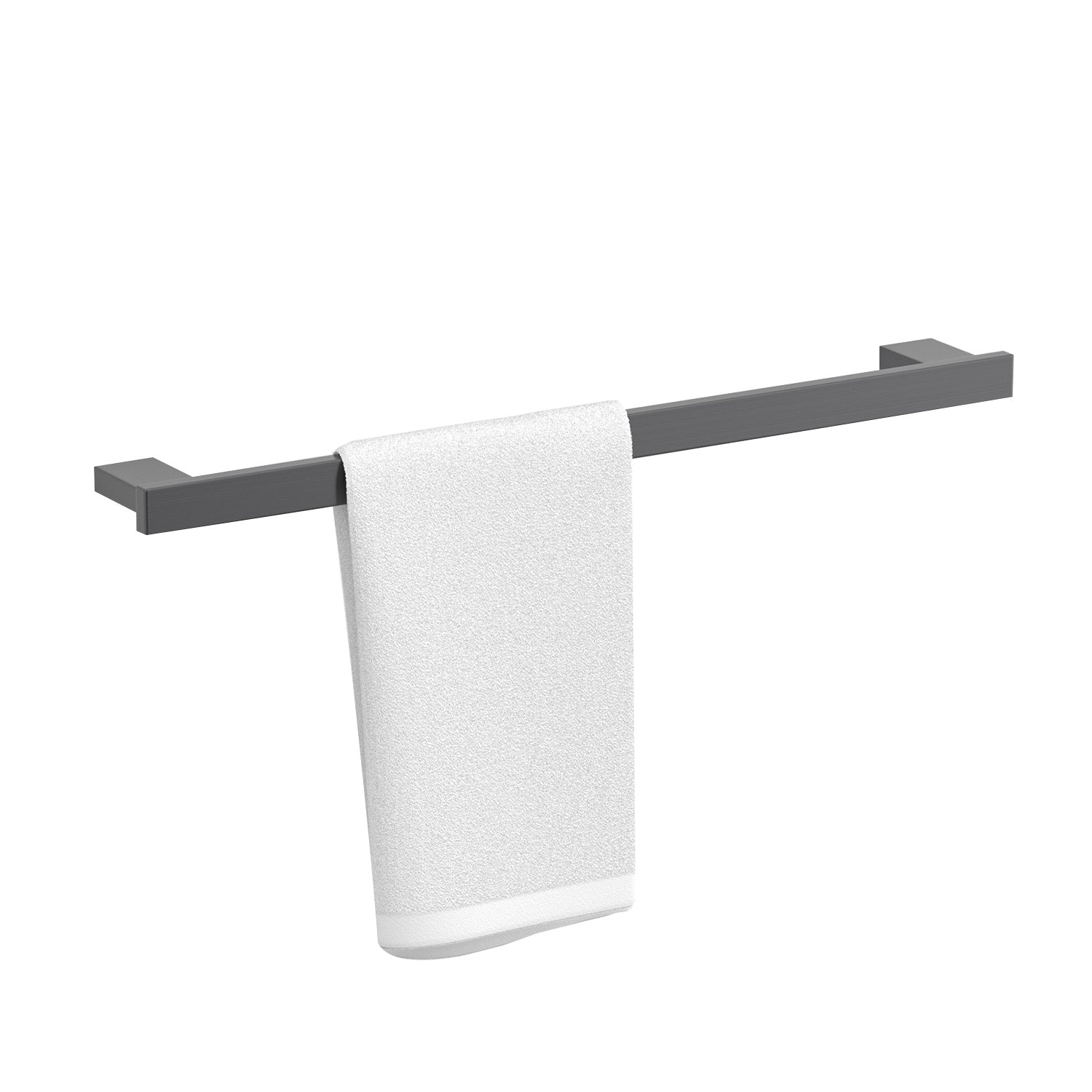 Gray contemporary bathroom accessory set Brushed gray bath shelf/toilet paper holder/towel bar
